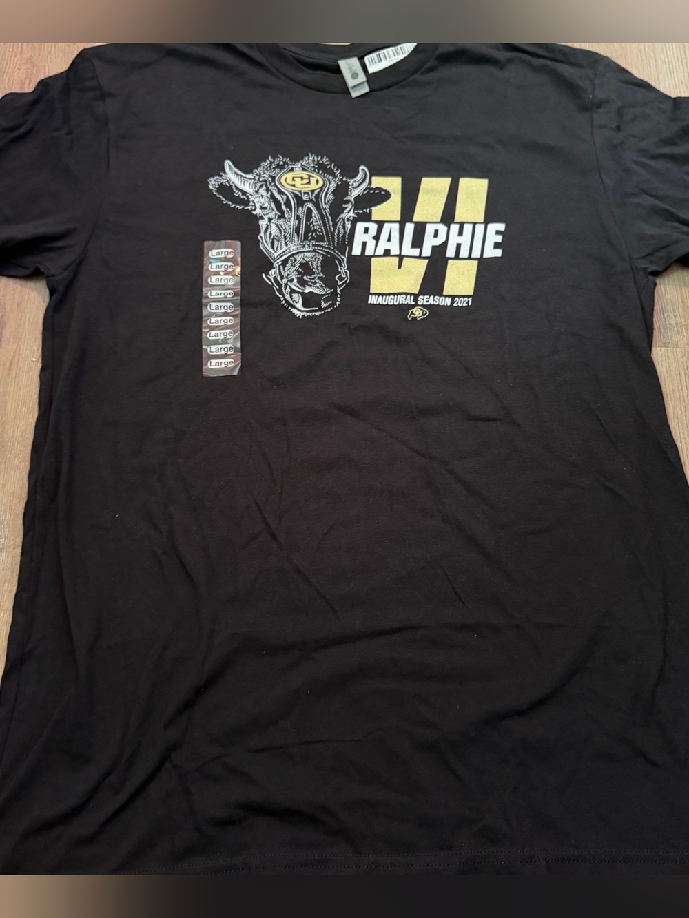 University of Colorado Buffaloes Black Graphic Tee - Inaugural Season 2021